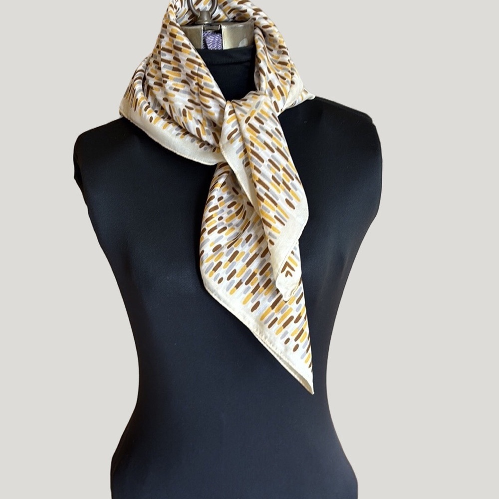 Vintage Kayser Geometric Print Multicolor Scarf